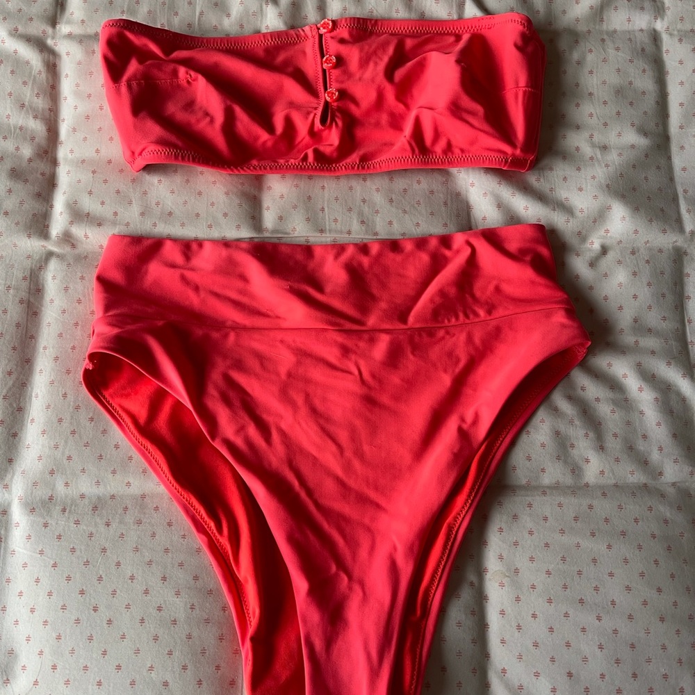 Aerie burnt orange high rise swimsuit